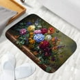 thumbnail image 6 of 1pc Bouquet of Flowers Absorbent Non-Slip Bathroom Thickened Flannel Rug Decor,Soft,Quick Drying,Suitable For Indoor/outdoor Use,Bathrooms,Bedrooms,Kitchens,Terrace,Laundry Rooms,16"x24", 6 of 9