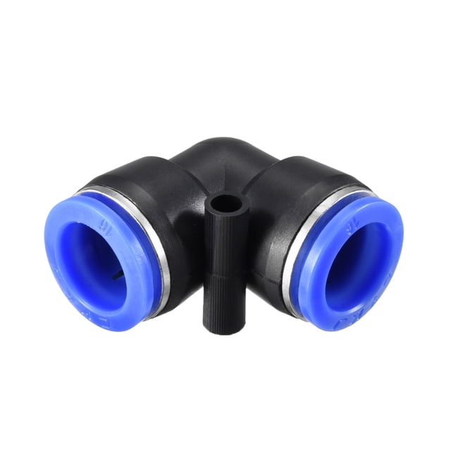 Conector de tubo de empuje de plástico para tubo de 16mm OD, ajuste neumático de aire, tapón de ajuste azul, 5 piezas