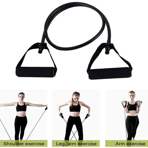 Womens Yoga Stretch Rope Arm Rubber Puller Pull Rope Sport Trainers and  Sponge Handle Rope Skipping