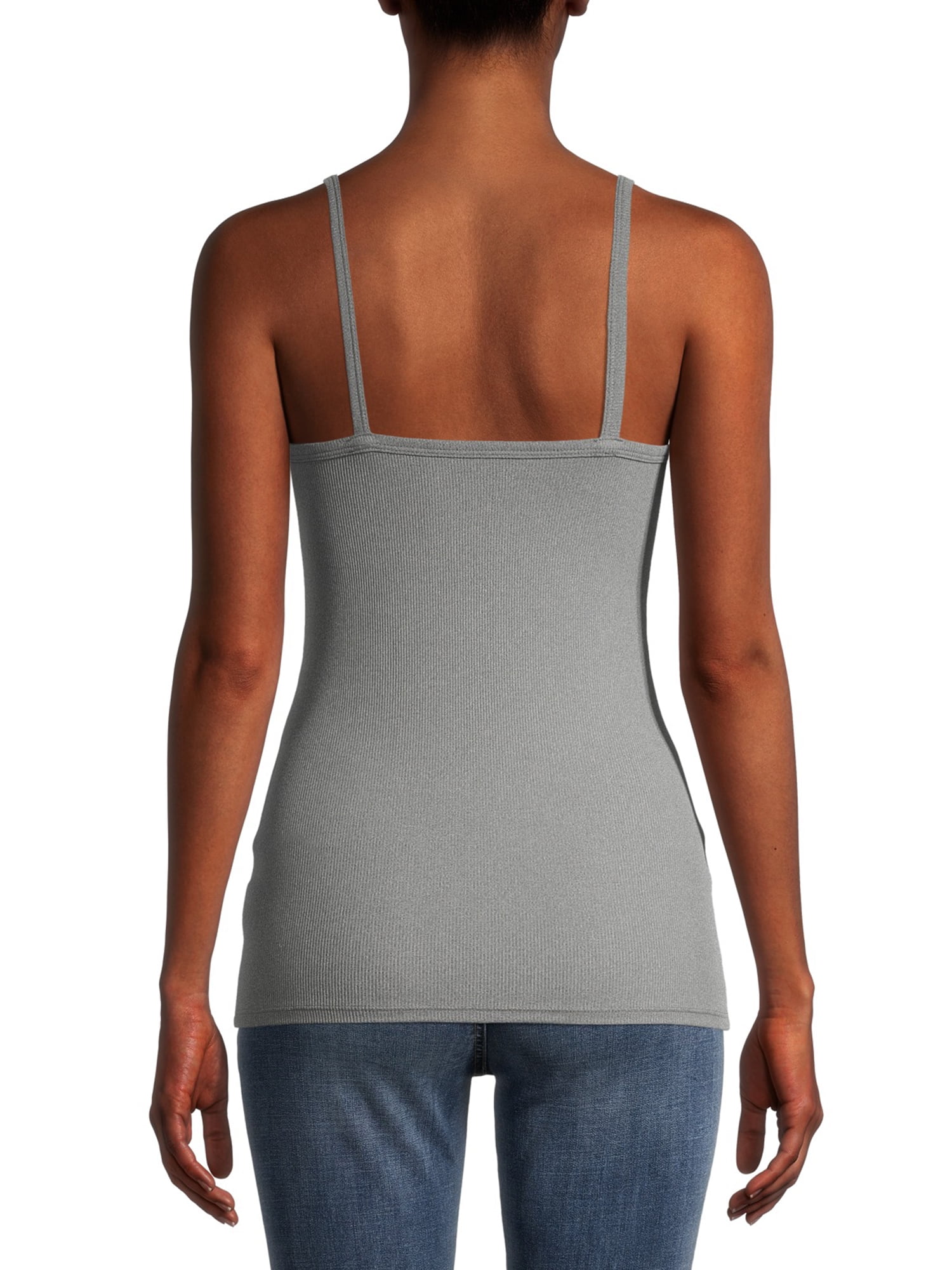 No Boundaries Ribbed Cami Top, 5-Pack, Women's XXS-XXL