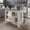 White+Brown, variant on Dtwnek Kitchen Island with Open Storage Shelf, White Gray