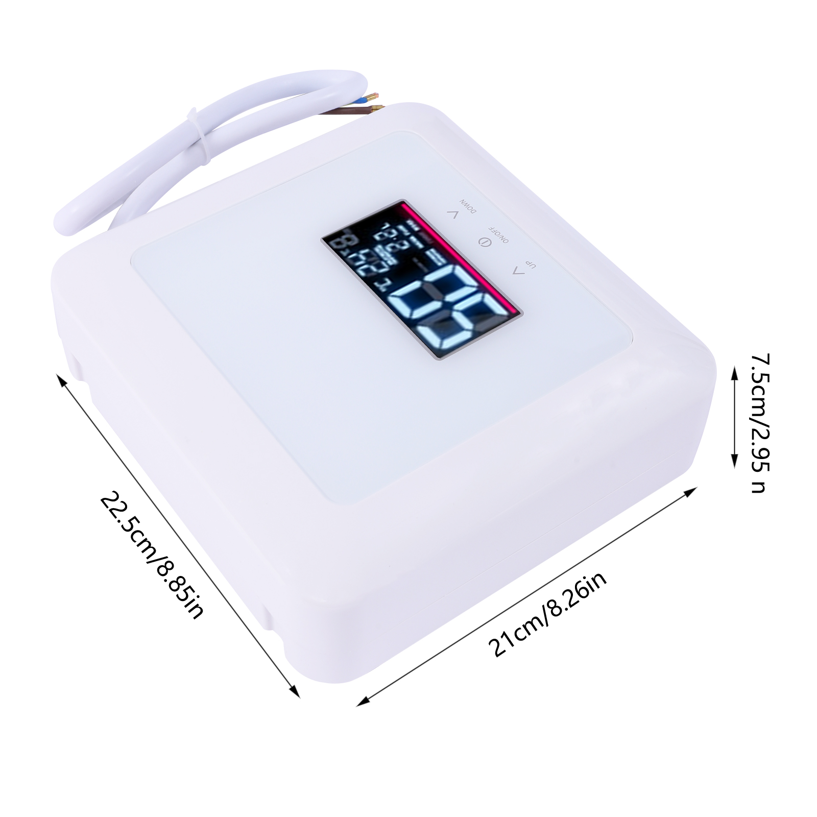 Dwellnix Tankless Water Heater 5500W, Instant Heating, Adjustable Power 5 Levels, Remote & Touch Control, Ideal for Bathroom, Kitchen & Low-Pressure Areas