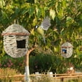 thumbnail image 6 of BirdHouses for Outside with Pole, Wood Birdhouse for Outdoors Hanging Garden Patio Decorative for Sparrow Throstle Outdoor Nesting Box, 6 of 8