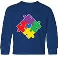 thumbnail image 3 of Inktastic Autism Awareness Month Puzzle Long Sleeve Youth T-Shirt, 3 of 5