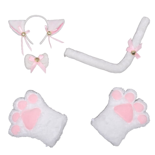 Conjunto De Cosplay De Gato Con Orejas De Cola De Gatito Dibujos Animados Ropa De Juego De Rol Cómoda Suministros De Fiesta Para Halloween Navidad N.° 3 matsuzay AP007716-03