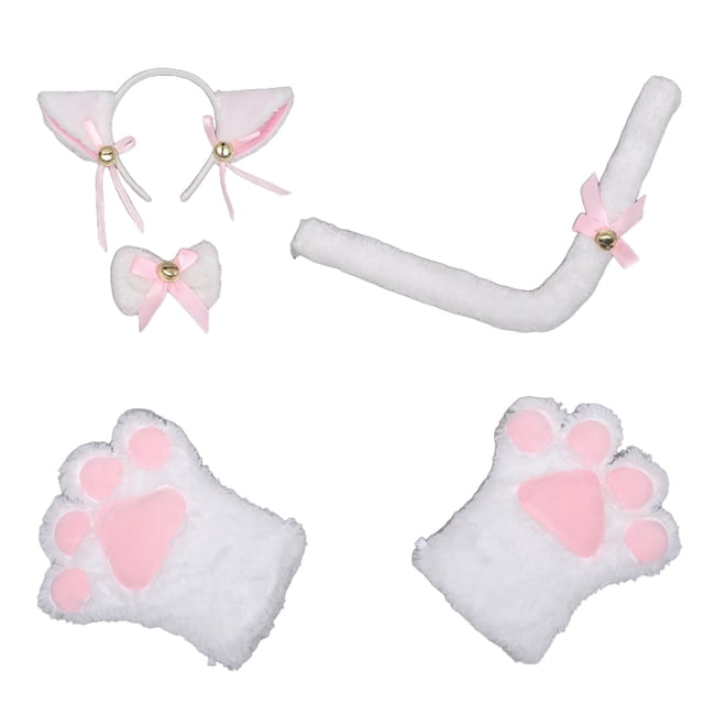 Conjunto De Cosplay De Gato Con Orejas De Cola De Gatito Dibujos Animados Ropa De Juego De Rol Cómoda Suministros De Fiesta Para Halloween Navidad N.° 3 Inevent AP007716-03