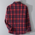 thumbnail image 4 of Aimik Hanes Flannel Shirt for Men Button Down Regular Fit Mens Flannel Shirt Long Sleeve Casual Plaid Flannel Shirt-Red M, 4 of 5