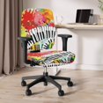 thumbnail image 6 of FUIALDOLG Soft Computer Desk Chair Seat Covers for Armchair, 2 Piece Sets Office Chair Covers Polyester Fabric Office Chair Slipcover, 6 of 8