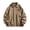 Khaki, variant on Men's Full Zip Up Patchwork Jackets Spring Fall Lapel Basic Casual Bomber Jackets Retro Nostalgia Heritage Zip-Up Collared Jacket Trendy Spring Autumn Coat, Men's Fashion Outerwear