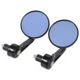 thumbnail image 4 of Motorcycle Rear View Mirrors, 1 Pair 7/8 Universal Motorcycle Chrome Side Mirrors with Handlebar End Cap Motorbike, 4 of 5