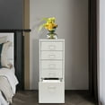 thumbnail image 4 of Miumaeov 5-Drawer Metal Storage Cabinet Movable File Cabinet with Wheels for Living Room Office Study  16" D x 11" W x 27" H, 4 of 12