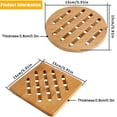 thumbnail image 3 of AUPERTO 4 Pcs Bamboo Trivet Mat Set, Hot Pads Trivet,Table Solid Bamboo Wood Trivets for Hot Dishes and Pot Heat Resistant Pads Teapot Trivet, 3 of 9
