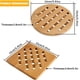 thumbnail image 5 of Posavasos de bambú lavables naturales resistentes al calor de 4 piezas, posavasos cuadrados y redondos con escurridor para cuencos de cocina, platos de ollas, 5 of 8
