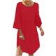 thumbnail image 1 of Vestidos Para Mujer Vestidos Casuales de Moda Color Sólido Manga Corta Cuello Redondo Vestido de Manga Fla Odeerbi ODB155742, 1 of 8