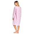thumbnail image 4 of Casual Nights Women's Long Sleeve Micro Fleece Cozy Floral Night Gown, 4 of 5