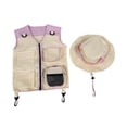 thumbnail image 3 of 2x conjunto de chaleco y sombrero de carga, accesorios de kit de aventura en , chaleco de camping de aventura de pesca para niños pequeños, 3 of 7