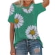 thumbnail image 5 of Minnieouse Camiseta de mujer Camiseta de manga corta estampada Blusa corta estampada casual suelta Prendas para la parte del cuerpo Verde L Minnieouse AP002919-03, 5 of 6