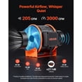 thumbnail image 4 of VEVOR Inline Duct Fan, 205 CFM 4 inch EC Motor Exhaust Ventilation Fan with 10-Speed, PWM Controller, App Control, Temperature Humidity Sensor, Cooling for Grow Tent, 4 of 9