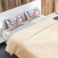 thumbnail image 5 of Yayeee Pillowcase King Size Set of 2 Satin Wrinkle Resistant Pillow Case, Purple Colorful Circles, 5 of 7