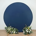 thumbnail image 7 of BalsaCircle 7.5 feet Navy Blue Fitted Spandex Round Wedding Backdrop Stand Cover Wedding Party Event, 7 of 7