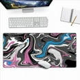 thumbnail image 5 of Large Gaming Mouse Pad - Black and White Mouse Pad with Stitched Edges, Extended XL Mousepad with Anti-Slip Rubber Base, Ink Liquid Wave Desk Mat for Keyboard and Mouse(31.5x15.8 inch), 5 of 17