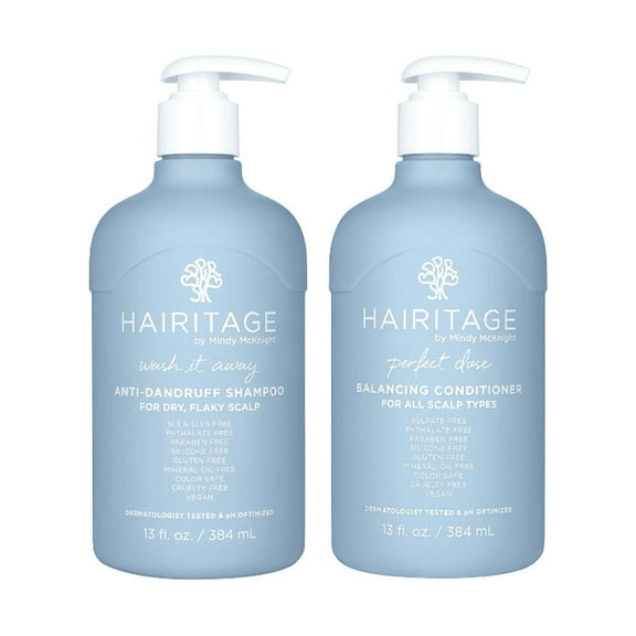 Hairitage Anti-Dandruff Shampoo and Conditioner Treatment Set, 13 oz (Variety Pack)