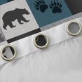 thumbnail image 4 of Homewish Safari Bear Deer Curtains Pack of 2 (42x84 Each),Jungle Animal Curtains Blackout,Gray Blue Plaid Bedroom Curtains For Teens,Ultra Soft Home Decor, 4 of 6