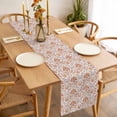 thumbnail image 3 of Red Flowers Table Runner - 90 Inch Long, Kitchen Dining Table Runner Dresser Scarves, Boho Ethnic Neutral Floral Motifs Art Farmhouse Decor for Coffee Tables Wedding Party Banquet, 3 of 8