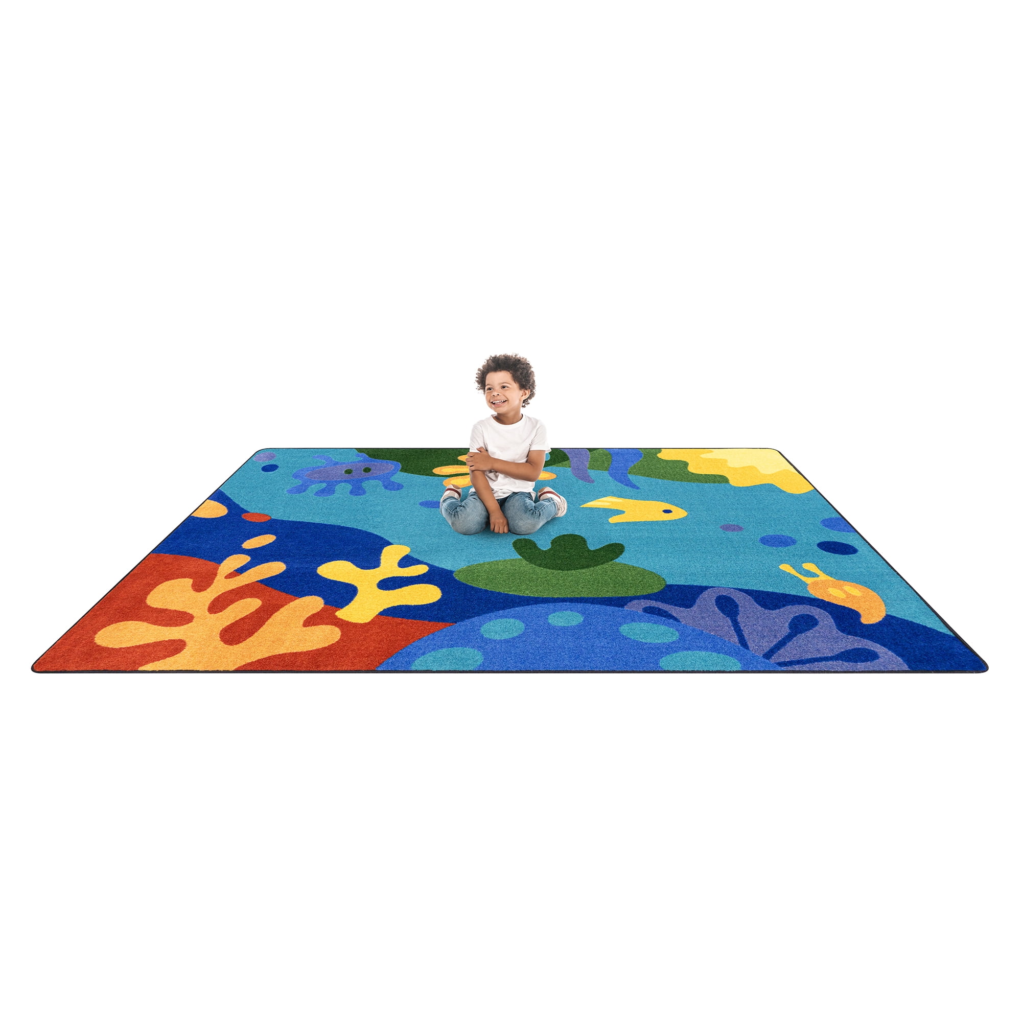 Joy Carpets Just Pretend 5'4" x 7'8" Indoor Area Rug in Color Multi