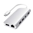 thumbnail image 2 of Satechi Type-C Multimedia Adapter with 4K HDMI, Mini DP, USB-C PD, Gigabit Ethernet, USB 3.0, Micro/SD Card Slots (Silver), 2 of 6