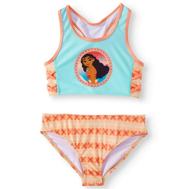Disney Princess - Moana Racerback Bikini Swimsuit (Little Girls ...