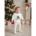thumbnail image 4 of BemeyourBBs Newborn Baby Boy Girl Christmas Outfits My First Christmas Bubble Romper Sweatshirt Cute Long Sleeve Letter Tree Car Print Bodysuit Fall Winter Xmas Clothes, 4 of 9