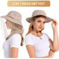 thumbnail image 3 of Mosquito Net Hat - Bug Cap UPF 50+ Sun Protection with Hidden Netting Outdoors for Women and Men, 3 of 7