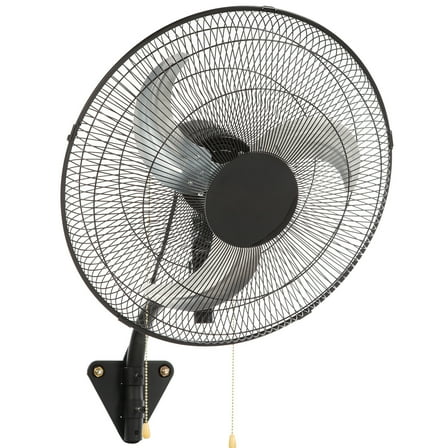 KFFKFF 17.5'' 3 Speed VentilationIndustrial Wall Mount Fan Oscillating Metal Fan
