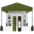 thumbnail image 2 of Best Choice Products 10x10ft Easy Setup Pop Up Canopy, Portable Tent w/ Side Wall, 1-Button Push, Case - Olive Green, 2 of 9
