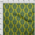 thumbnail image 2 of oneOone Cotton Jersey Lime Green Fabric Leaves & Floral Block Sewing Fabric By The Yard Printed Diy Clothing Sewing Supplies 58 Inches Wide, 2 of 4