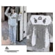 thumbnail image 1 of Pijamas de lana de Coral engrosados de invierno para mujer, conjunto de ropa para el hogar de dibujos animados de franela de conejo con orejas largas, 1 of 4