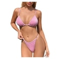 thumbnail image 2 of Babysbule Womens Swimsuits Clearance Women's Bikini Sets Swimsuit Solid Sequin Print Filled Bra Swimwear Beachwear, 2 of 6