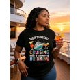 thumbnail image 4 of Today's Forecast Cruising With a Chance of Drinking T-Shirt, Women's Funny Cruise Vacation Graphic Tee, Cruise Ship Travel Shirt, Short Sleeve Crew Neck Top, 4 of 12