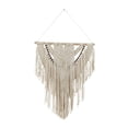 thumbnail image 6 of DecMode Cream Cotton Intricately Weaved Macrame Wall Decor with Beaded Fringe Tassels, 6 of 7