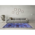 thumbnail image 3 of Ahgly Company Machine Washable Indoor Rectangle Oriental Blue Industrial Area Rugs, 5' x 8', 3 of 4