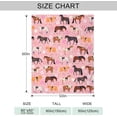thumbnail image 6 of Yibo Pink Cartoon Horse Blanket Flannel Soft and Comfortable Anti-static Bed Sofa Blanket, 6 of 9