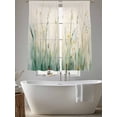 thumbnail image 5 of Spring Botanical Sheer Curtains 63 Inch Length 2 Panels Set, Modern Watercolor Green Leaf Plant Voile Window Treatment Rod Pocket Curtains Sheers Drapes for Bedroom/Living Room/Kitchen 52x"63"x2, 5 of 7