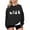 Black, variant on Wenini Women's Halloween Black Cats and Ghost Print Sweatshirt Long Sleeve Crew Neck Sweatshirt Casual Pullover Top