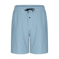 thumbnail image 5 of Men Summer Shorts Casual Fashion Solid With Pocket Elastic Waist Short Pants, 5 of 7