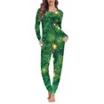 thumbnail image 1 of Conjunto de pijama informal de manga larga para mujer, ropa de dormir acogedora para el hogar, regalo de Navidad, otoño, 1 of 4
