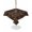 Brown, variant on Outdoor Tablecloth with Umbrella Hole for Patio/Picnic/Party/Camping, Brown Floral Waterproof Table Cloth Square Cover Washable, Vintage Spring Botanical Flowers (54"x 54")