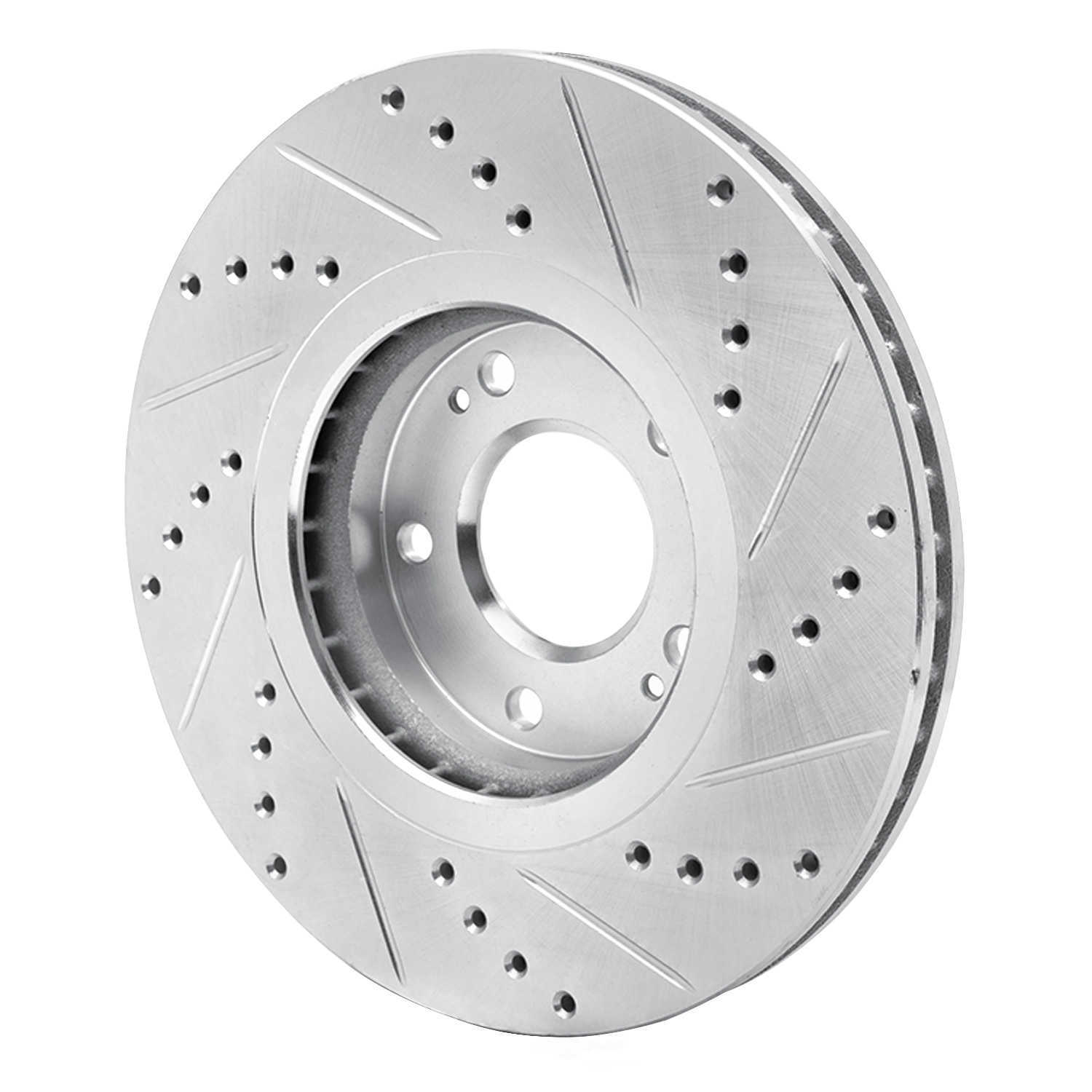 Dynamic Friction Company 631-03019L DFC Brake Rotor - Drilled And Slotted - Silver
