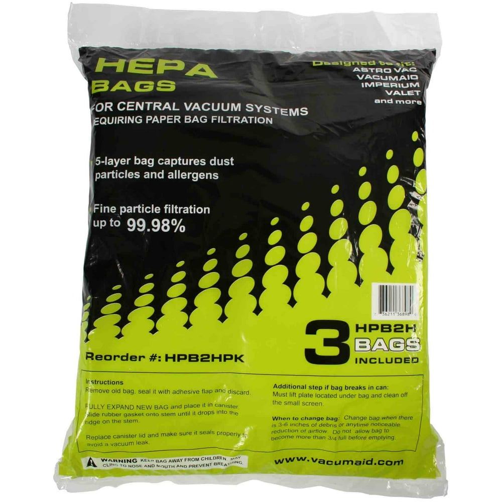 Vacumaid Replacement HEPA Vacuum Bag (3Pack)