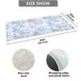 thumbnail image 3 of Haosy Blue White Stripes and Blue Flowers Bathroom Rugs Non Slip Absorbent Soft Plush Quick Dry Bath Mat, 39"x20", 3 of 8